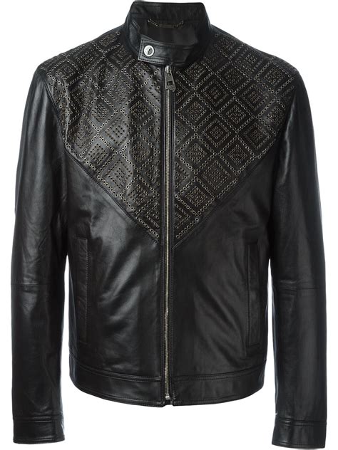 versace leather jacket gumtree|Versace leather jacket men's.